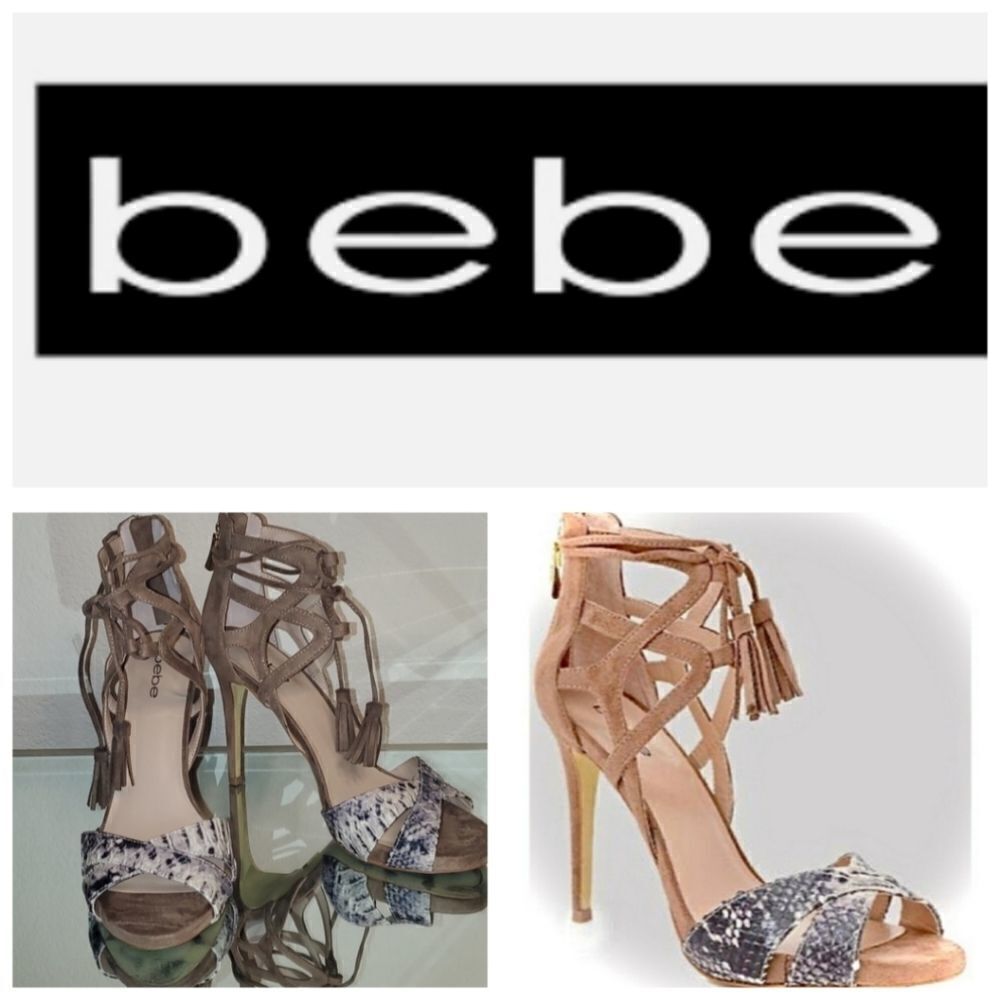 Bebe Lea Tassleled Tie-up Sandal Size 10